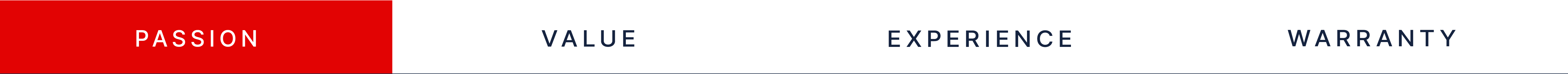 Passion Value Experience Warranty